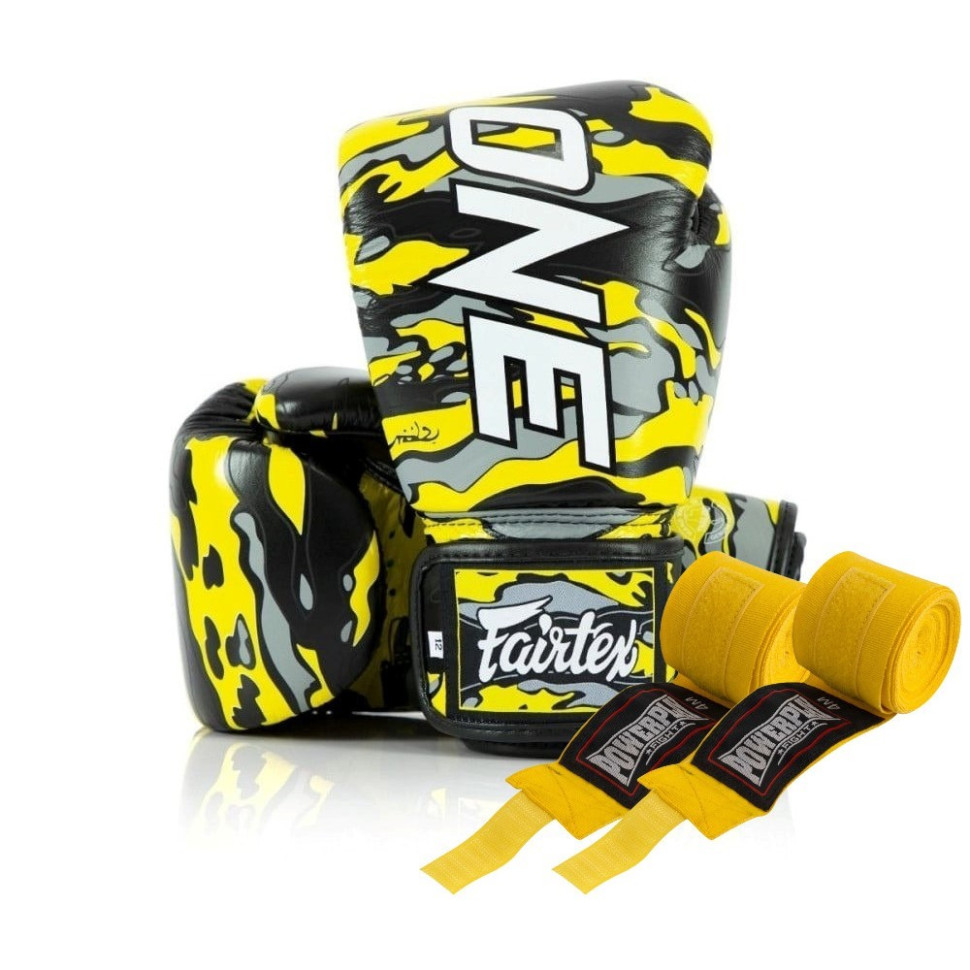 Боксерские перчатки BGV-ONE X STBG Fairtex BGV-ONE_X_STBG_12oz 12 унций (бинты в комплекте)