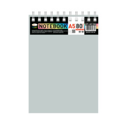 Блокнот А5 Апельсин В-БП5-80(Gray) 80 листов, пружина сверху Блокнот А5 Апельсин В-БП5-80(Gray) 80 листов, пружина сверху