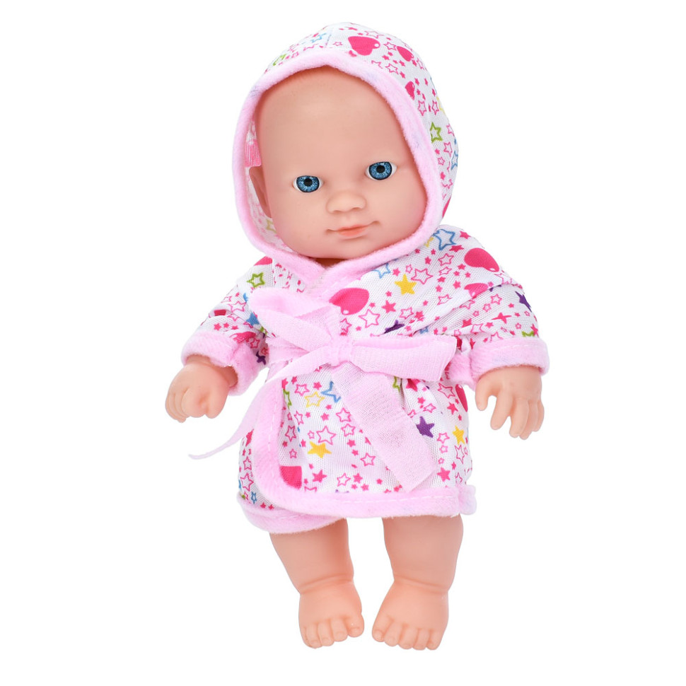 Детская игрушка Пупс в халате Bambi A201-U(Pink) 21 см