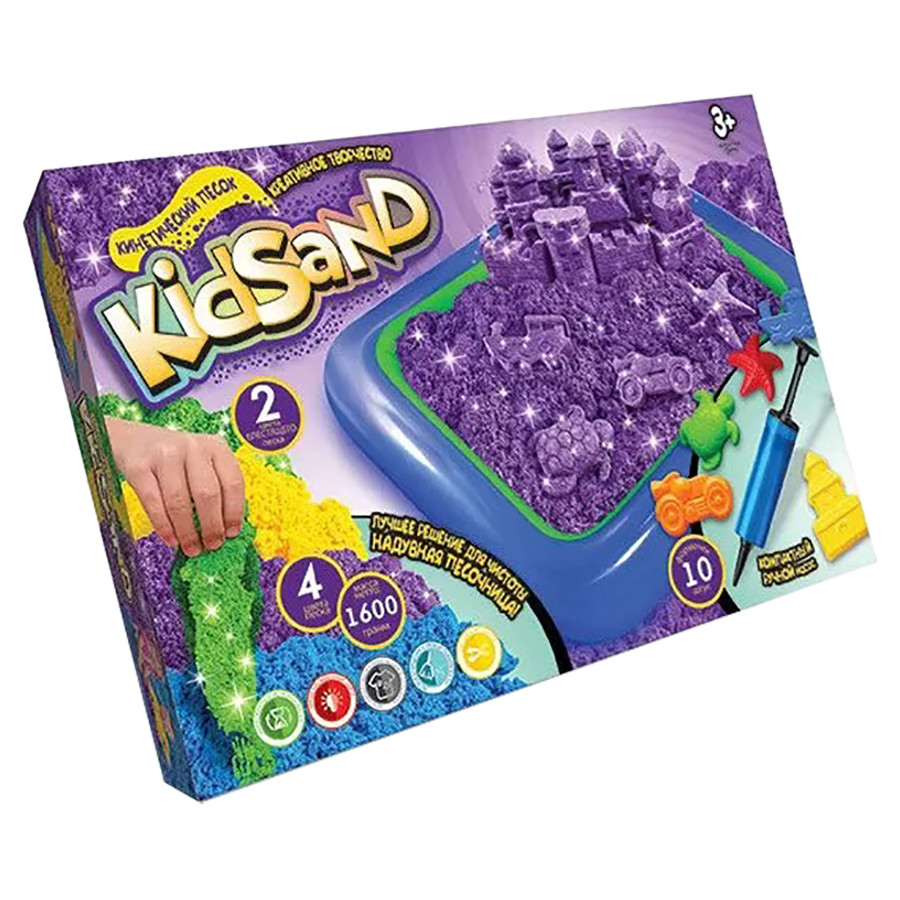 Кінетичний пісок KidSand 7450DT 1600г і пісочниця