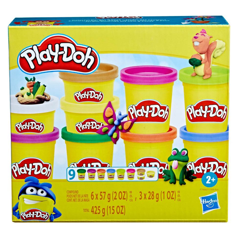 Набір для творчості з пластиліном із 9 баночок Play-Doh F7966