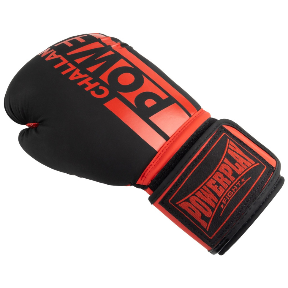 Боксерські рукавиці 3086 Matt Challenger PowerPlay PP_3086_14oz_Bl/Red, Чорно-Червоні 14 унцій