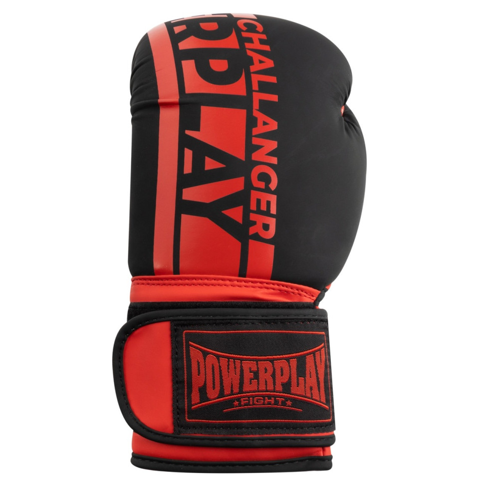 Боксерські рукавиці 3086 Matt Challenger PowerPlay PP_3086_14oz_Bl/Red, Чорно-Червоні 14 унцій
