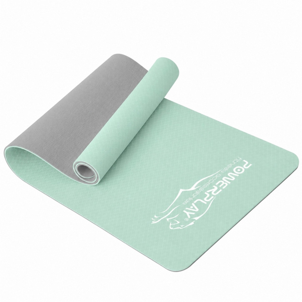 Килимок для йоги та фітнесу 4150 Premium Performance Mat PowerPlay PP_4150_Mint 183x61x0,6 см