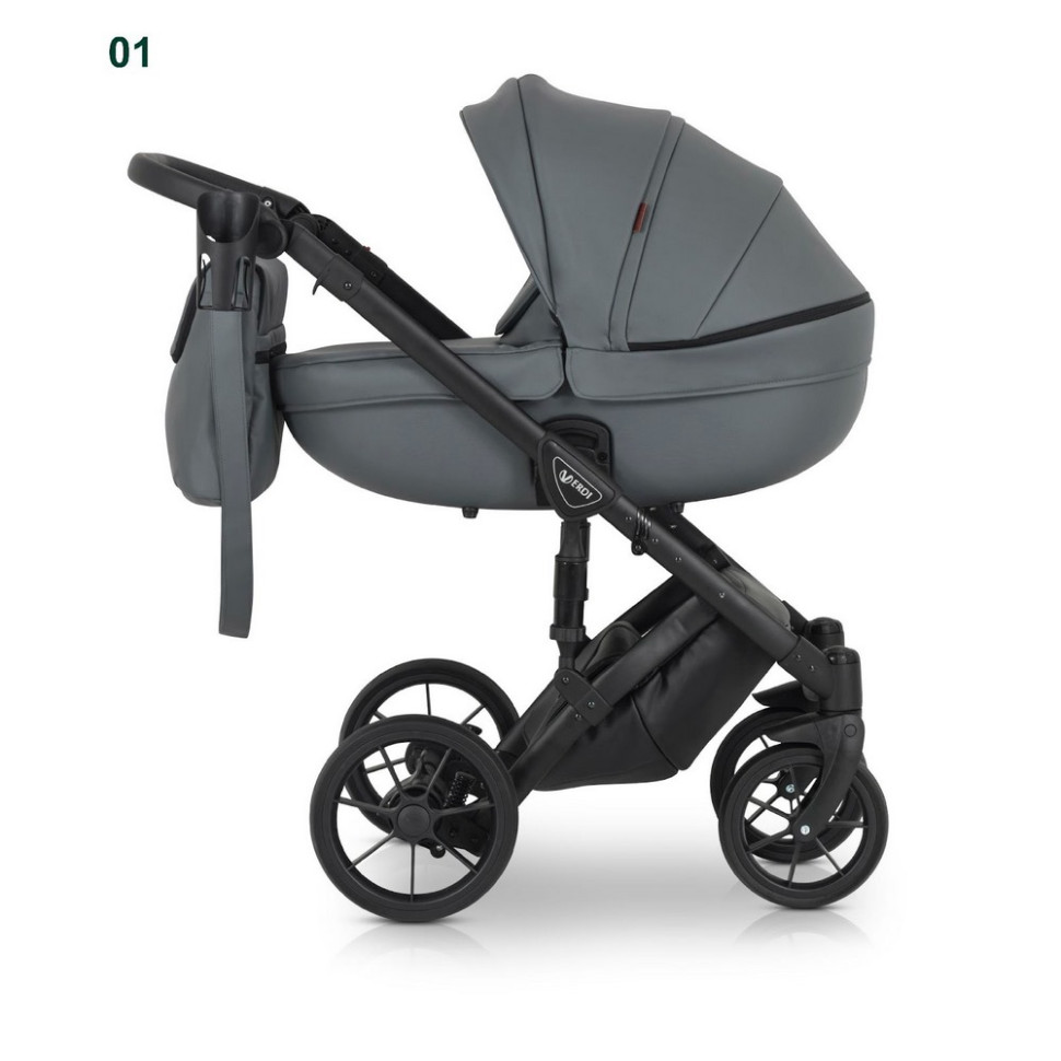 Коляска універсальна 3 в 1 Mirage Basic Verdi 9023-VMB3-01, 5-точкові ремені безпеки