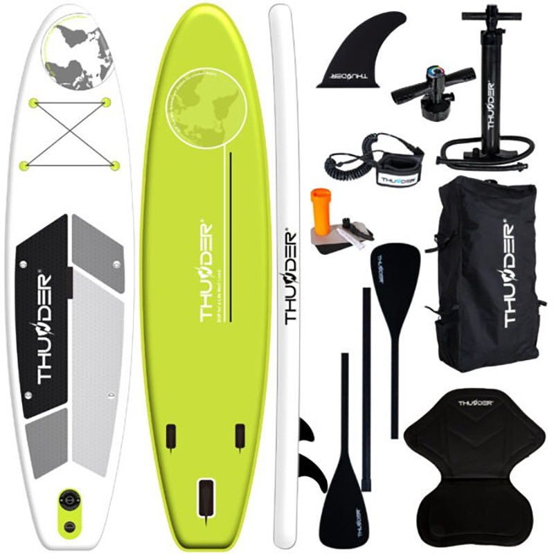 Надувная SUP доска (Сапборд) Thunder PLANET-LIME 320 х 75 см