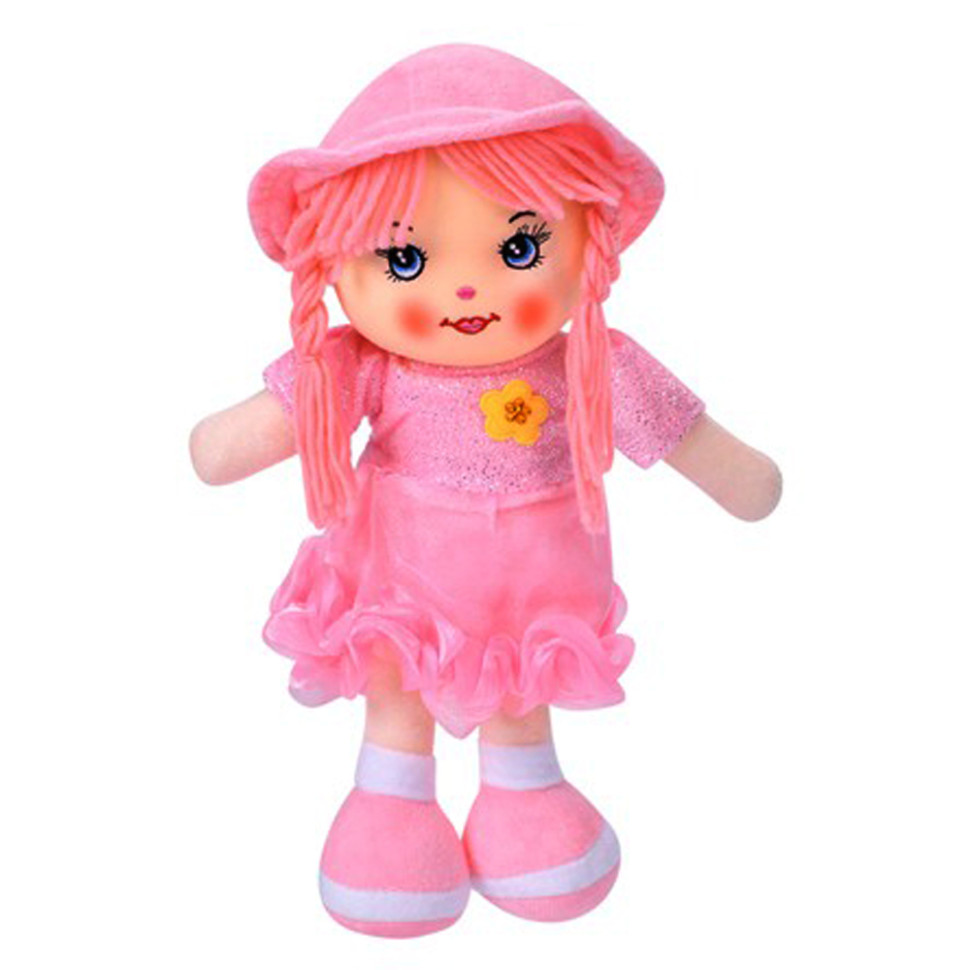 Дитяча іграшкова лялька Bambi YG0009(Pink) 33 см, м'яка набивна, петелька