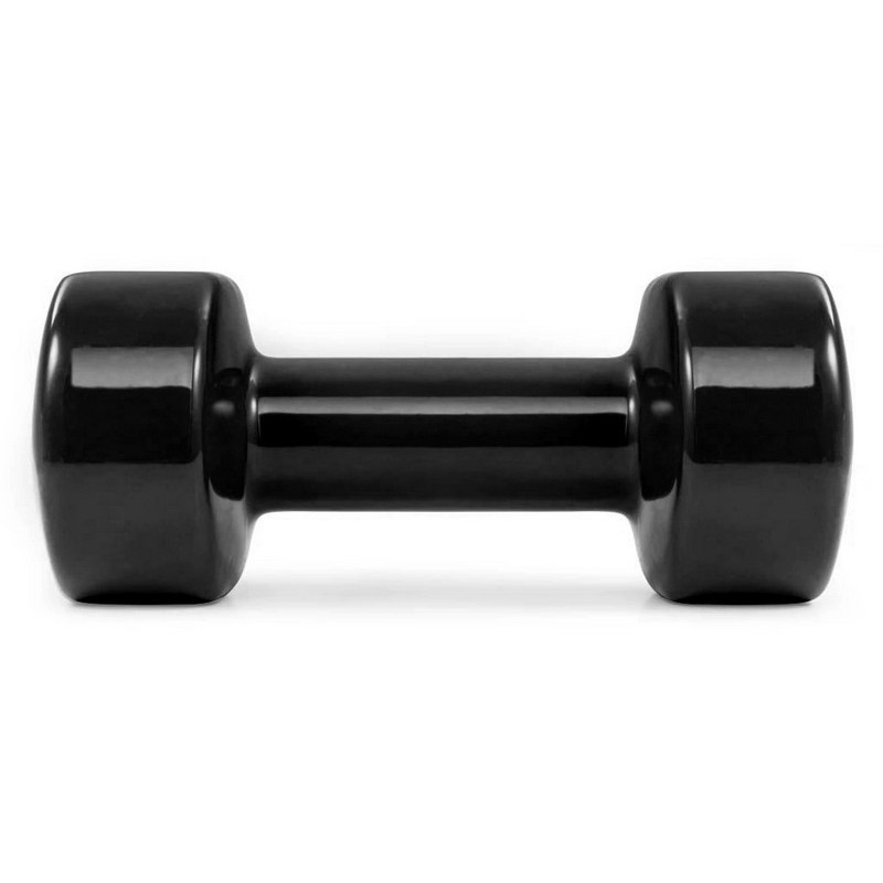 Гантель виниловая PowerPlay PP_4121_1,5kg, Черная 1,5 кг