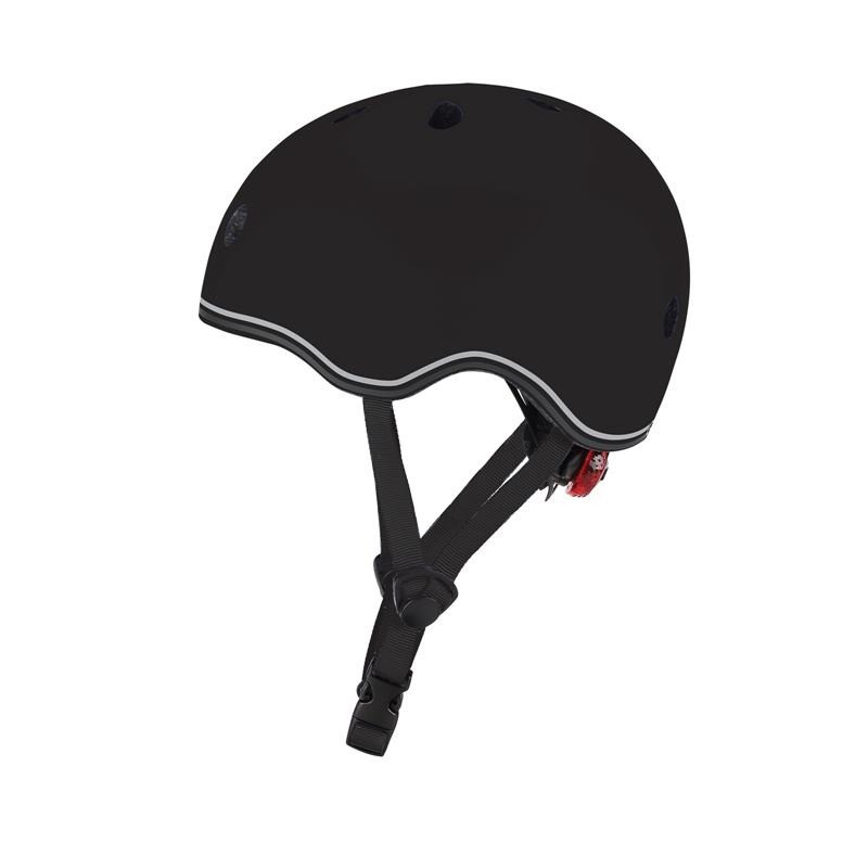Шолом захисний дитячий GO UP LIGHTS GLOBBER 506-120 чорний, з ліхтариком, 45-51см