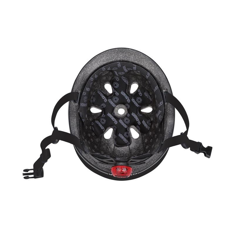 Шолом захисний дитячий GO UP LIGHTS GLOBBER 506-120 чорний, з ліхтариком, 45-51см