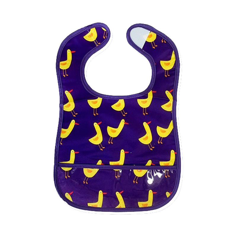 Дитячий слинявчик клейончатий Mega Zayka MGZ-0601(Violet) на липучці