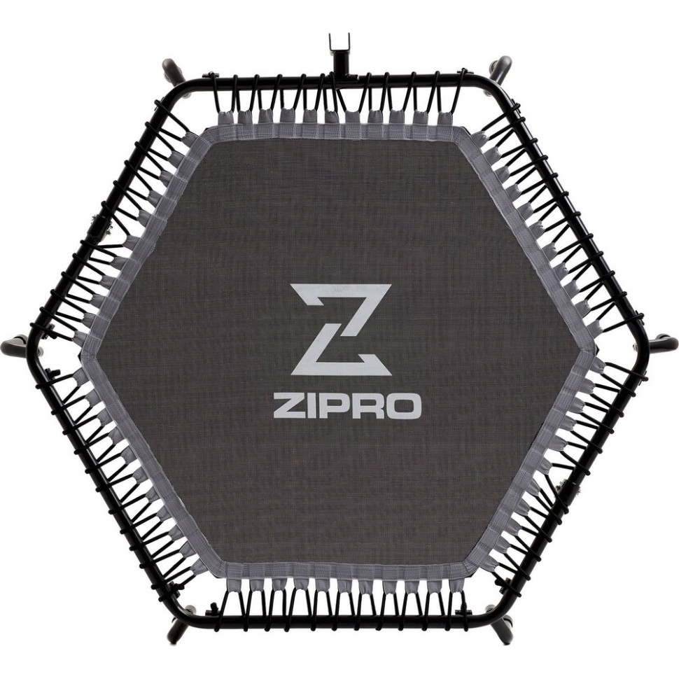 Батут для фітнесу з поручнем Zipro Fitness 5902659844095, 130 см, чорний