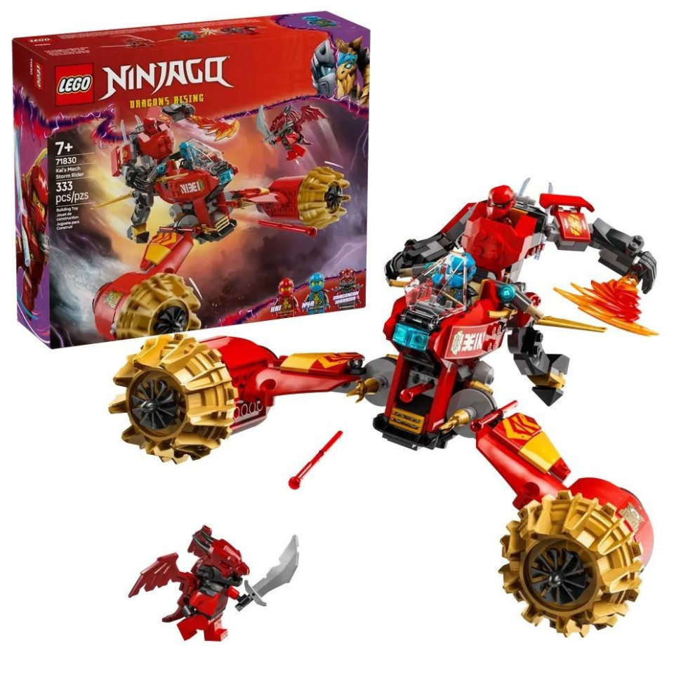 Конструктор Штормовой робот-всадник Кая LEGO 71830, 333 детали