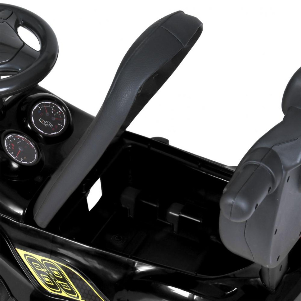 Детская каталка-толокар Bambi Racer M 5728L-2 черный, c родительской ручкой