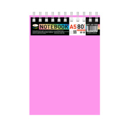 Блокнот А5 Апельсин В-БП5-80(Pink) 80 листов, пружина сверху