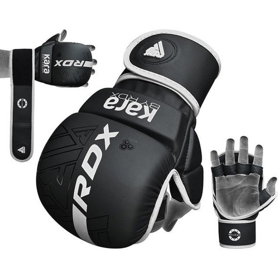 Рукавиці для ММА F6 KARA Matte RDX Inc Limited GSR-F6MW-L/XL+ White, L/XL (капа у комплекті)