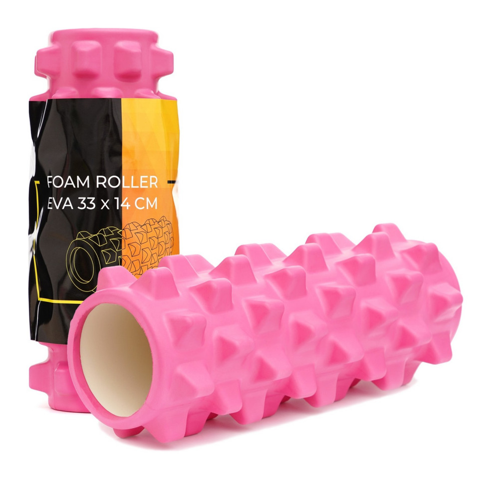 Масажний ролик (валик, ролер) Cornix XR-0323 Pink 33 x 14 см