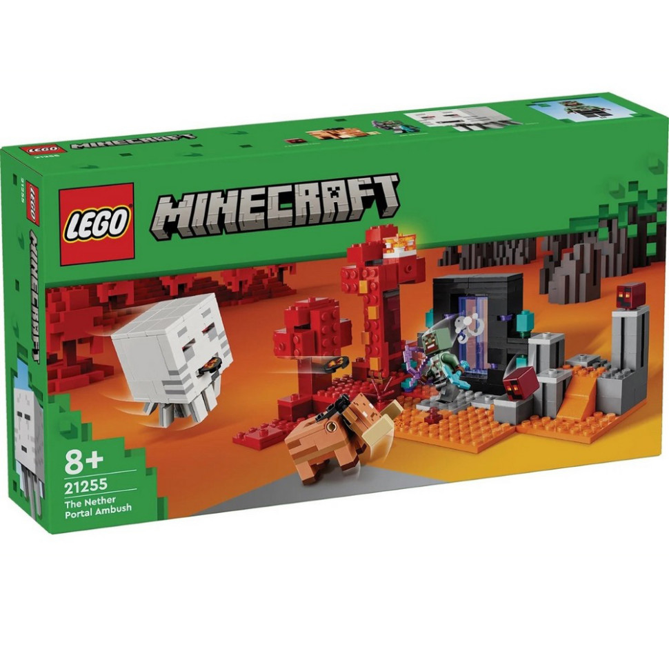 Конструктор Minecraft Засідка біля порталу в Нижній світ LEGO 21255, 352 деталі