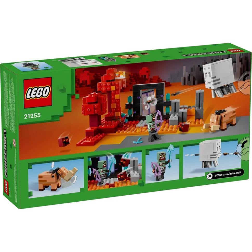 Конструктор Minecraft Засідка біля порталу в Нижній світ LEGO 21255, 352 деталі