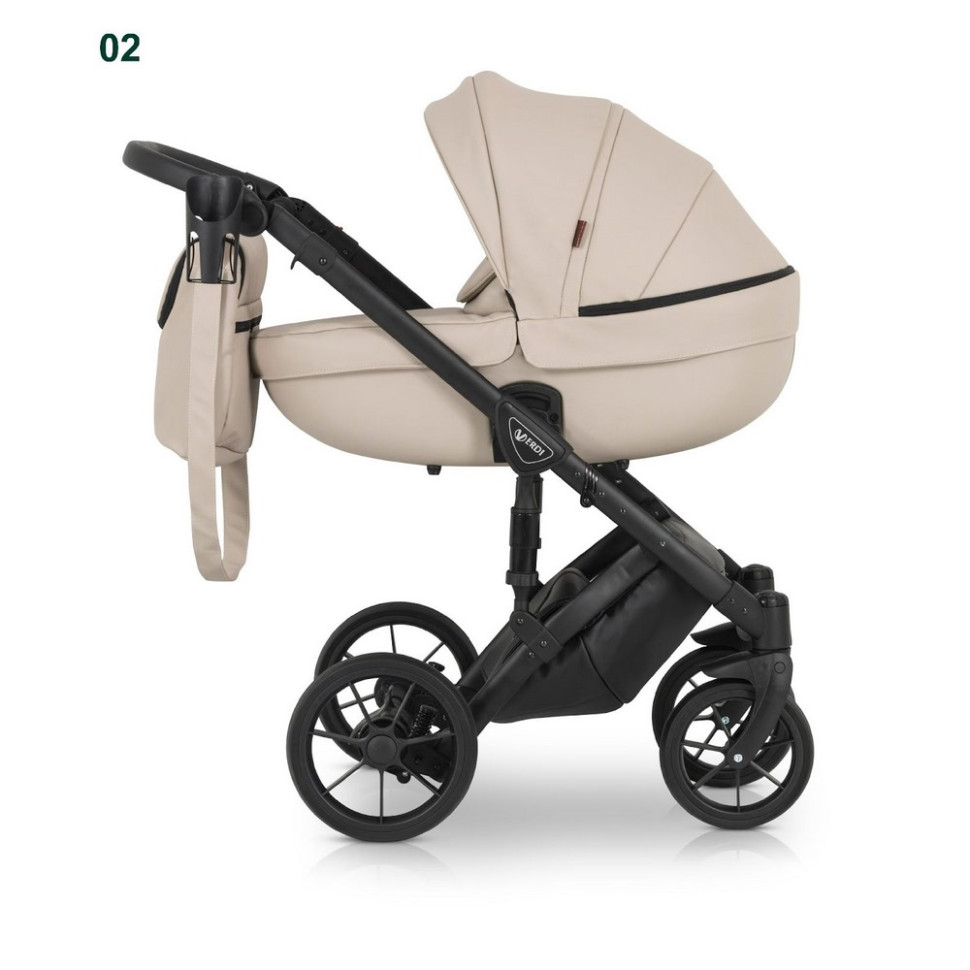 Коляска універсальна 3 в 1 Mirage Basic Verdi 9023-VMB3-2, 5-точкові ремені безпеки