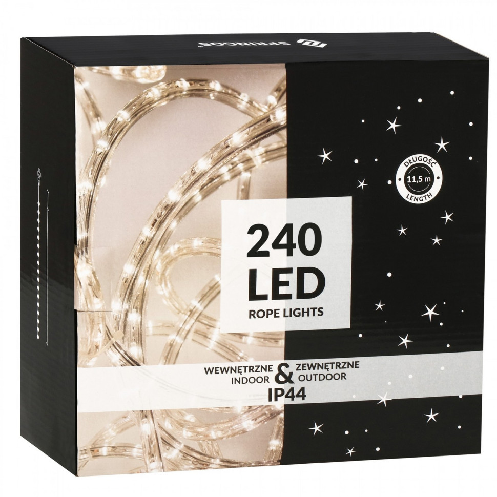 Гірлянда дюралайт вулична Rope Lights Springos CL1203, 10 м 240 LED, Blue