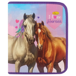 Папка для тетрадей на молнии "I LOVE HORSES" Апельсин АП-1001-8 Папка для тетрадей на молнии "I LOVE HORSES" Апельсин АП-1001-8