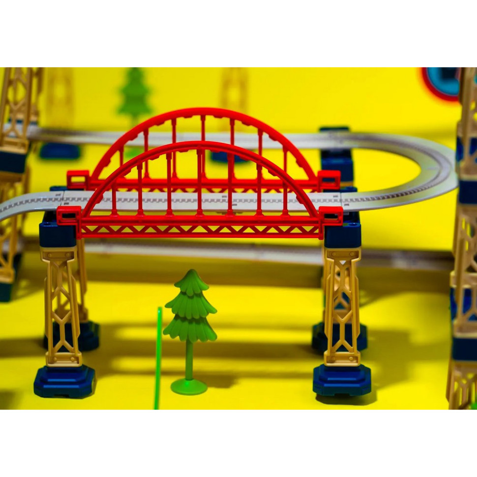 Детский игровой набор трюковая железная дорога 