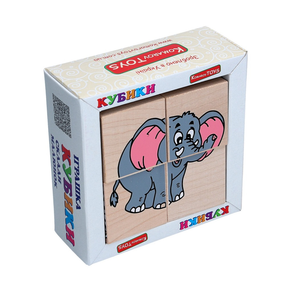 Дитячий дерев'яний кубік