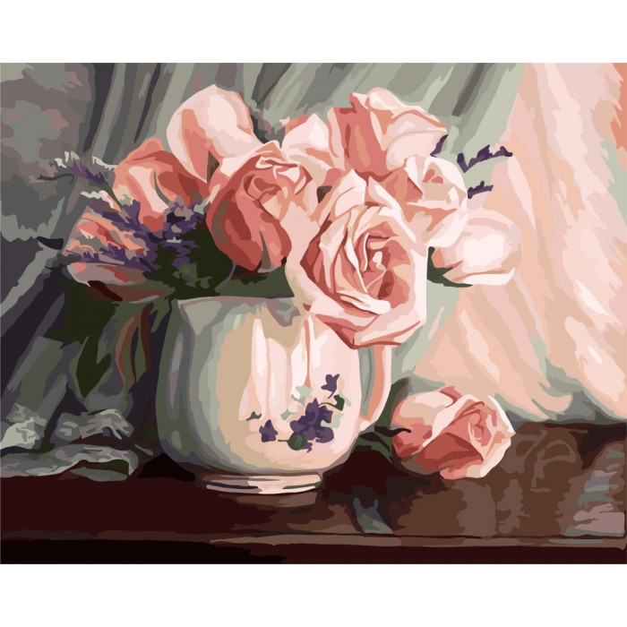 Картина за номерами. Букети "Романтичність троянд" 40х50см KHO2042 по цене 240 грн.