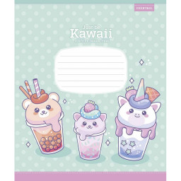 Зошит учнівський "Just be Kawaii" Школярик 012-3408K-1 в клітинку, 12 аркушів