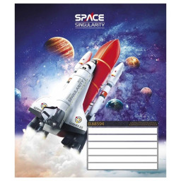 Тетрадь ученическая "Space singularity" Школярик 024-3384K-2 в клетку, 24 листов