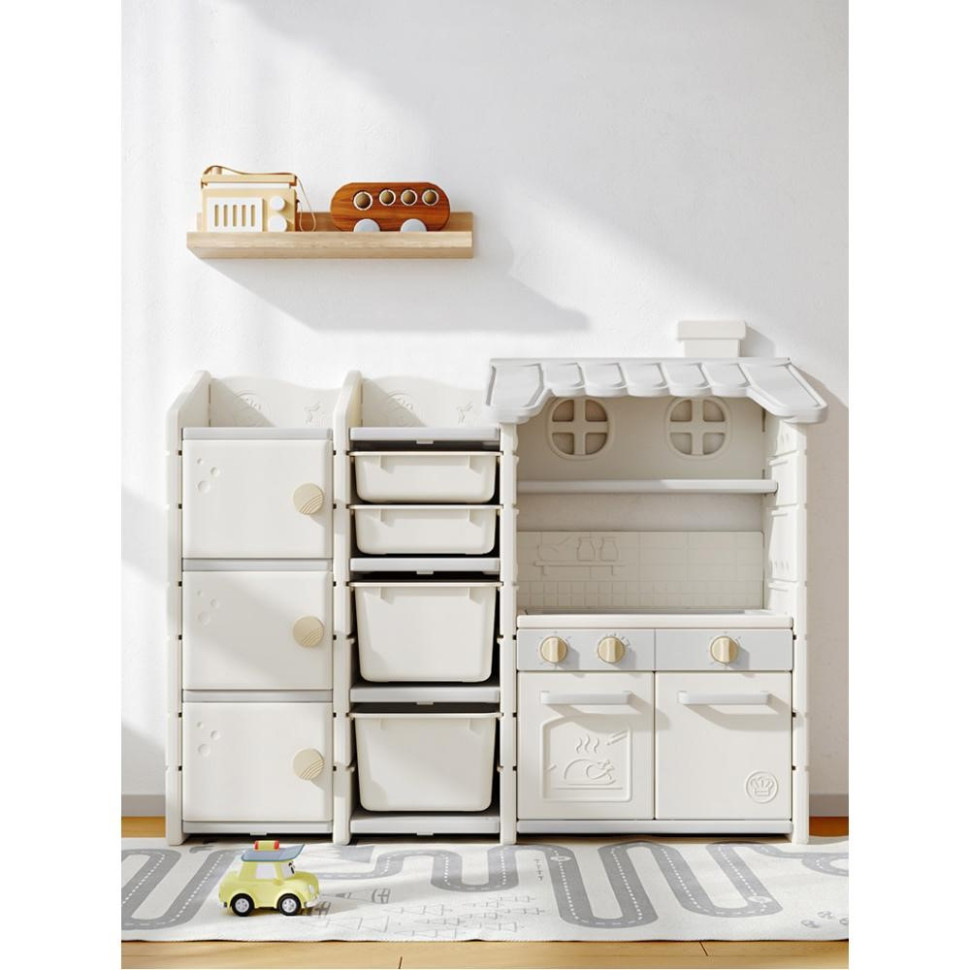 Детская кухня-стеллаж Master Chef Mealux KD-E154 White белый, 143х36х120 см