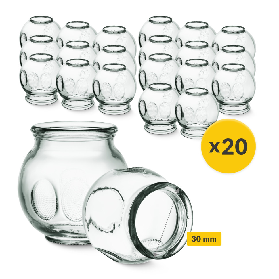 Вакуумні масажні банки 4FIZJO P-5905973402248, 20 шт, скляні