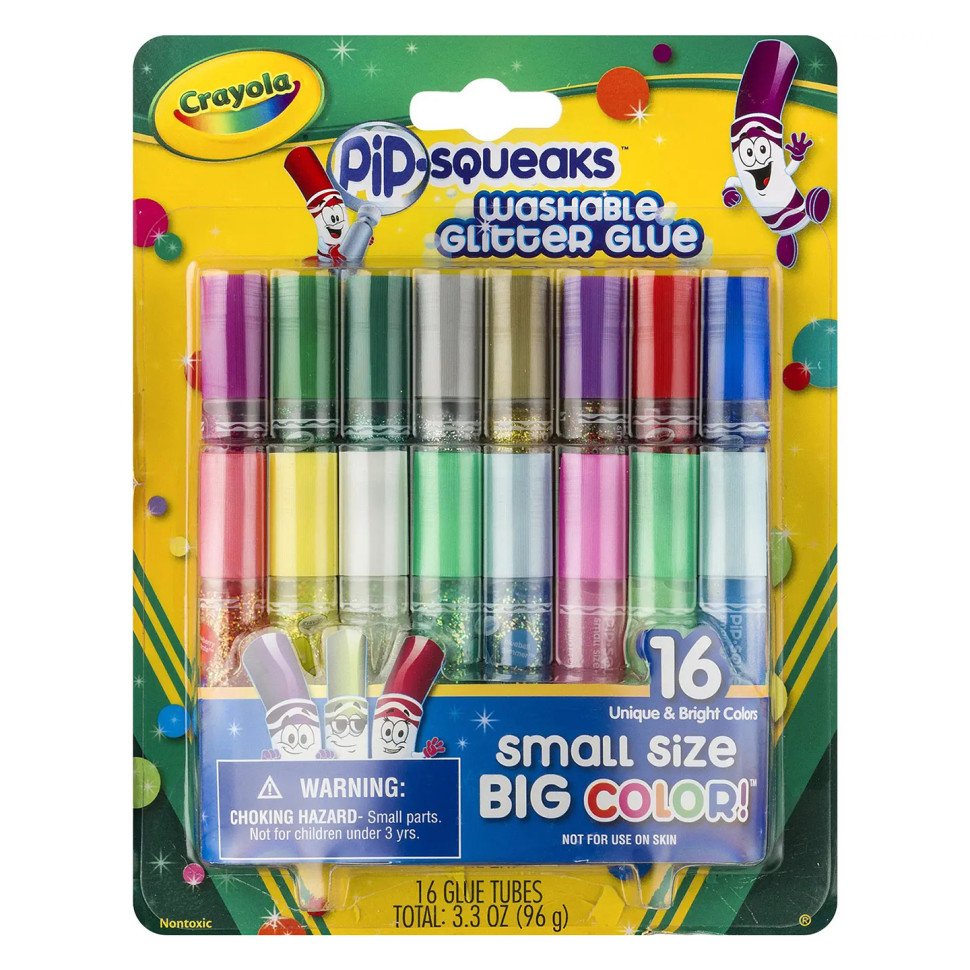 Декоративний липкий клей (washable) Crayola 69-4200 з блискітками
