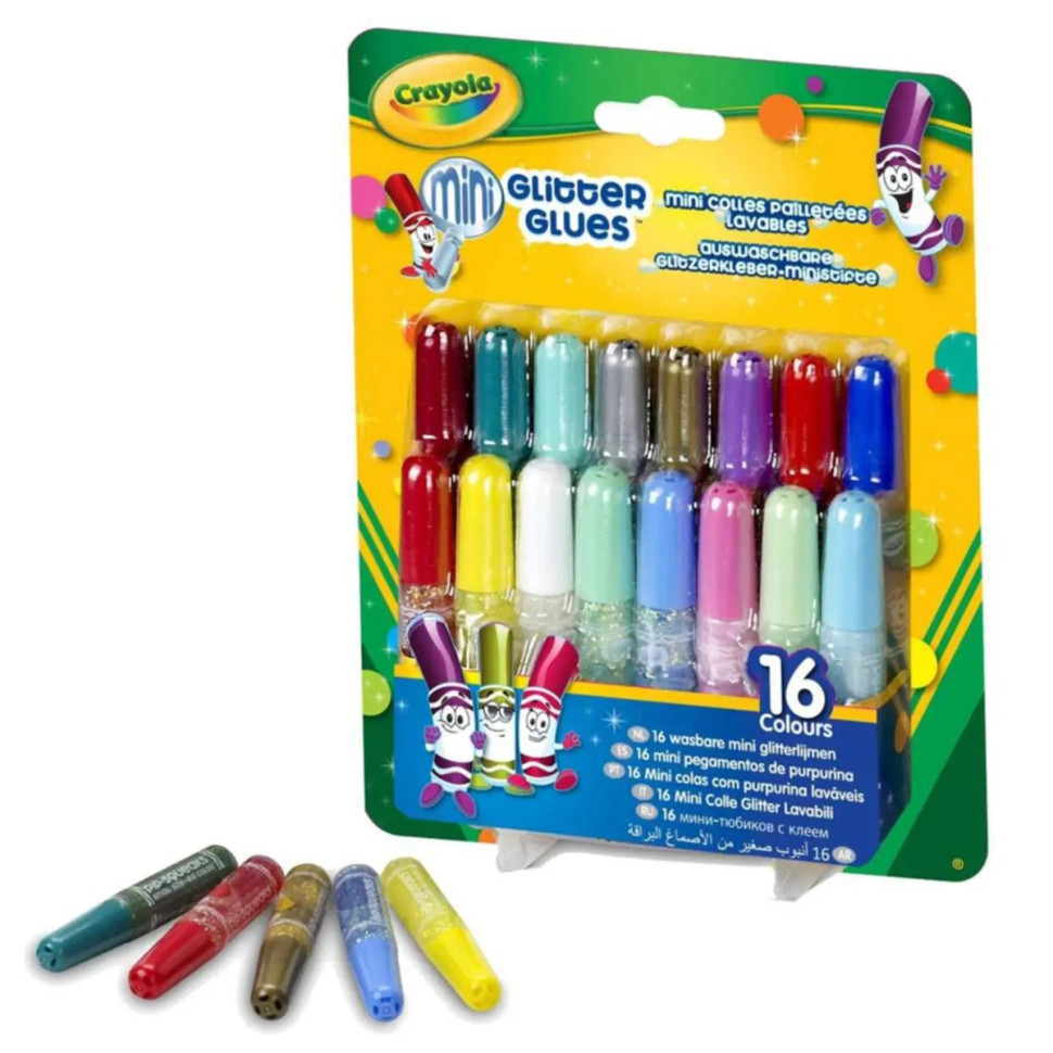 Декоративний липкий клей (washable) Crayola 69-4200 з блискітками