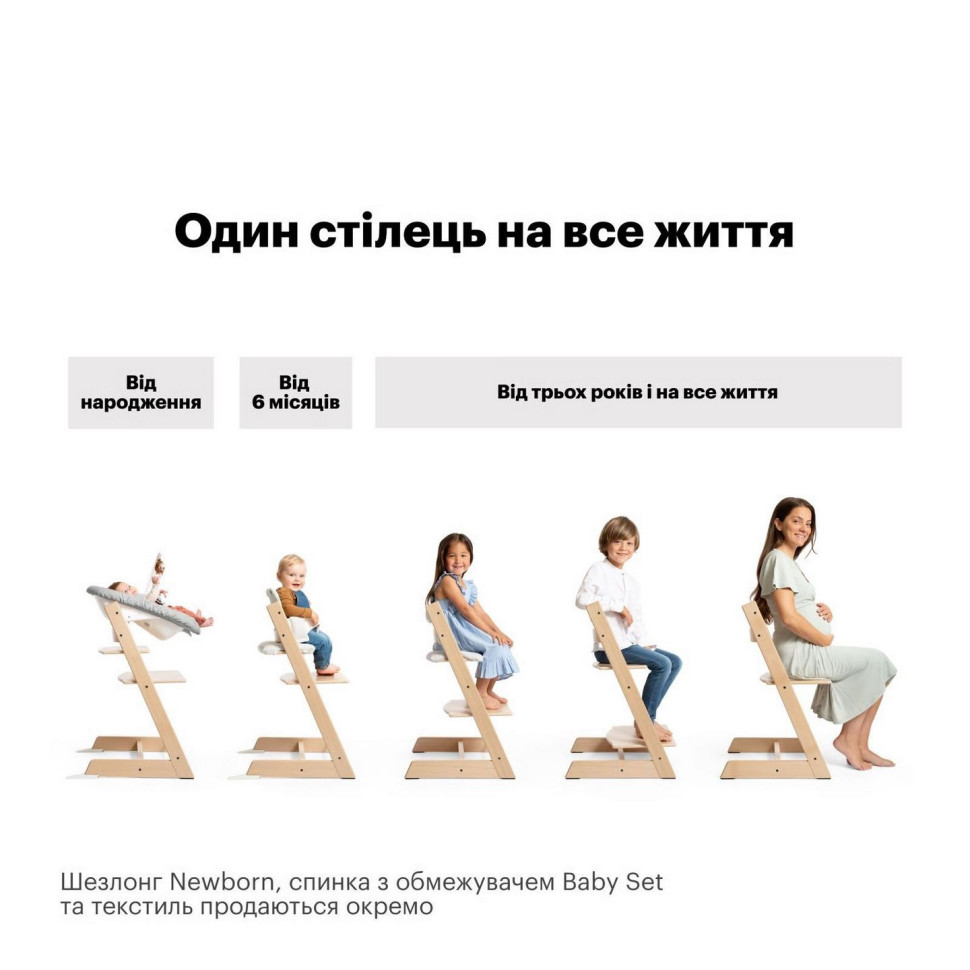 Стiльчик-трансформер дитячий Tripp Trapp Glacier Green Stokke 100139 димчасто-зелений