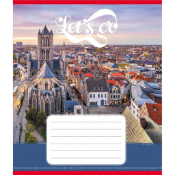 Тетрадь ученическая "Гоу" Leader 036-580075L-5 в линию, 36 листов 