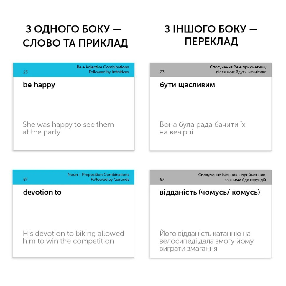 Картки для вивчення англійської мови GERUND AND INFINITIVE VOL.2 English Student 591225994 англ 105 карток