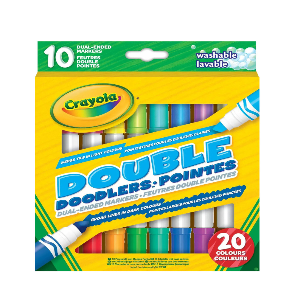 Набор двусторонних фломастеров Crayola 256347.012, 10 шт, washable
