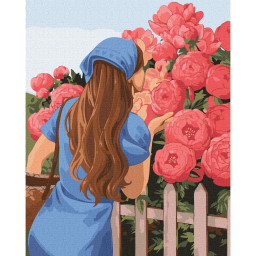 Картина за номерами "Ароматні півонії" ©Kira Corporal Ідейка KHO4991, 40х50 см