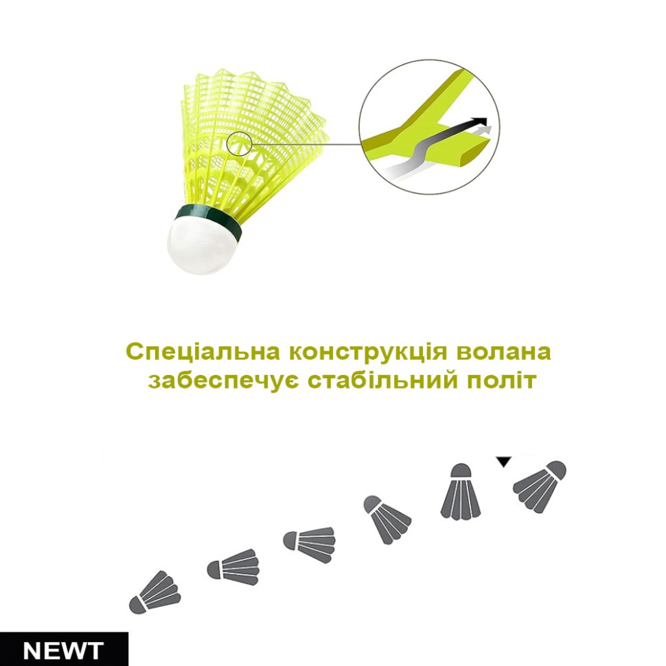 Набір Воланчиків Mavis 300 Newt NE-MAV-300 жовті 6 шт 