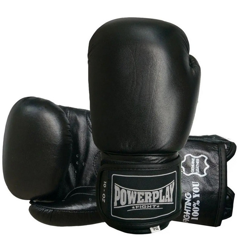 Боксерські рукавиці 3088 Impulse PowerPlay PP_3088_14oz_Black, Чорні (натуральна шкіра) 14 унцій