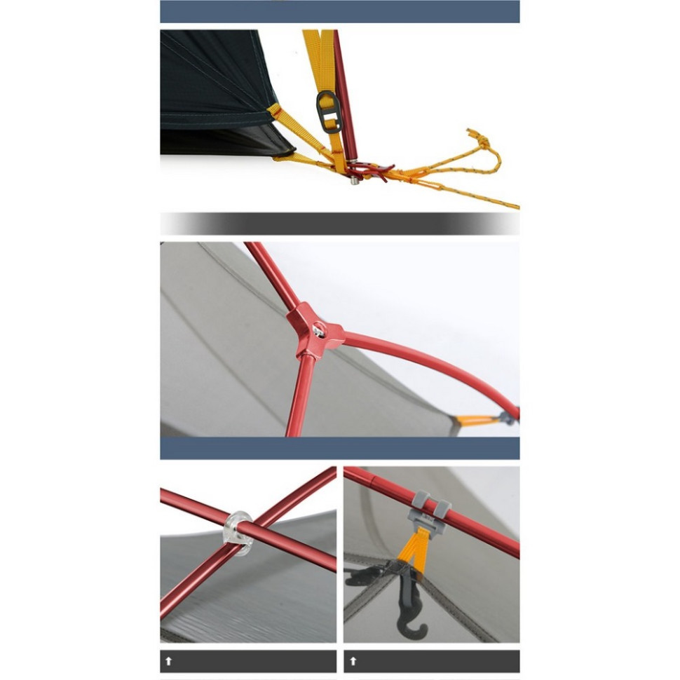 Палатка двухместная ультралегкая Mongar UL NH19M002-J Naturehike 6975641882596