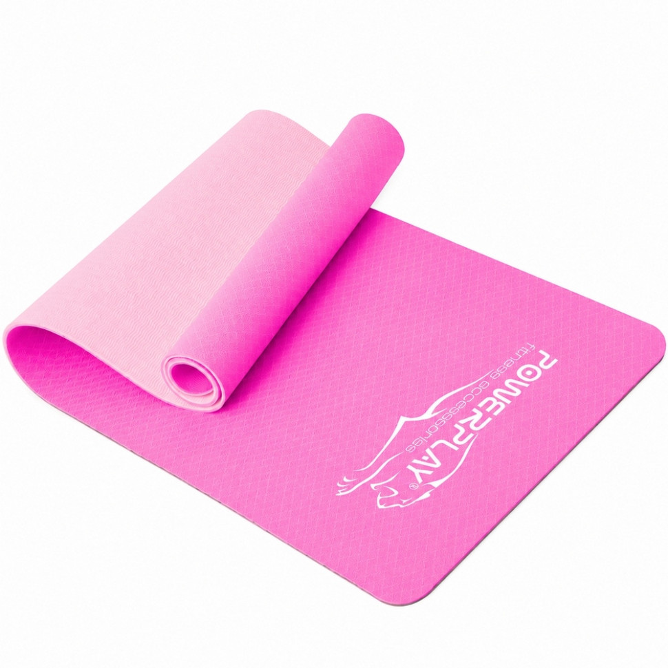 Килимок для йоги та фітнесу 4150 Premium Performance Mat PowerPlay PP_4150_Pink 183x61x0,6 см