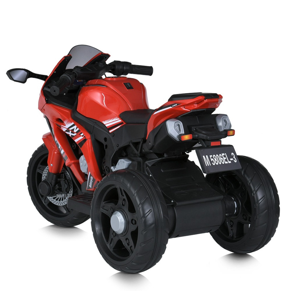 Дитячий мотоцикл Bambi Racer M 5806EL-3, 3 колеса, музика та світло, червоний