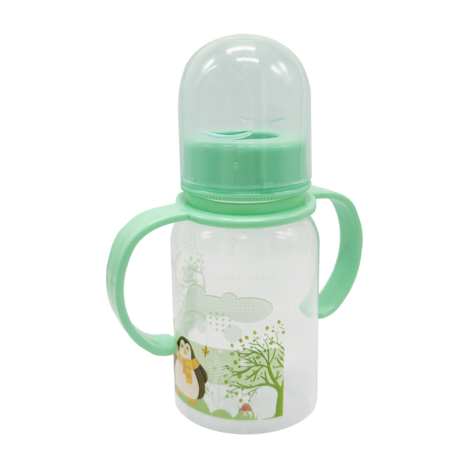 Пляшечка для годування з ручками Mega Zayka MGZ-0205 (Turquoise) бірюзовий, 150 мл