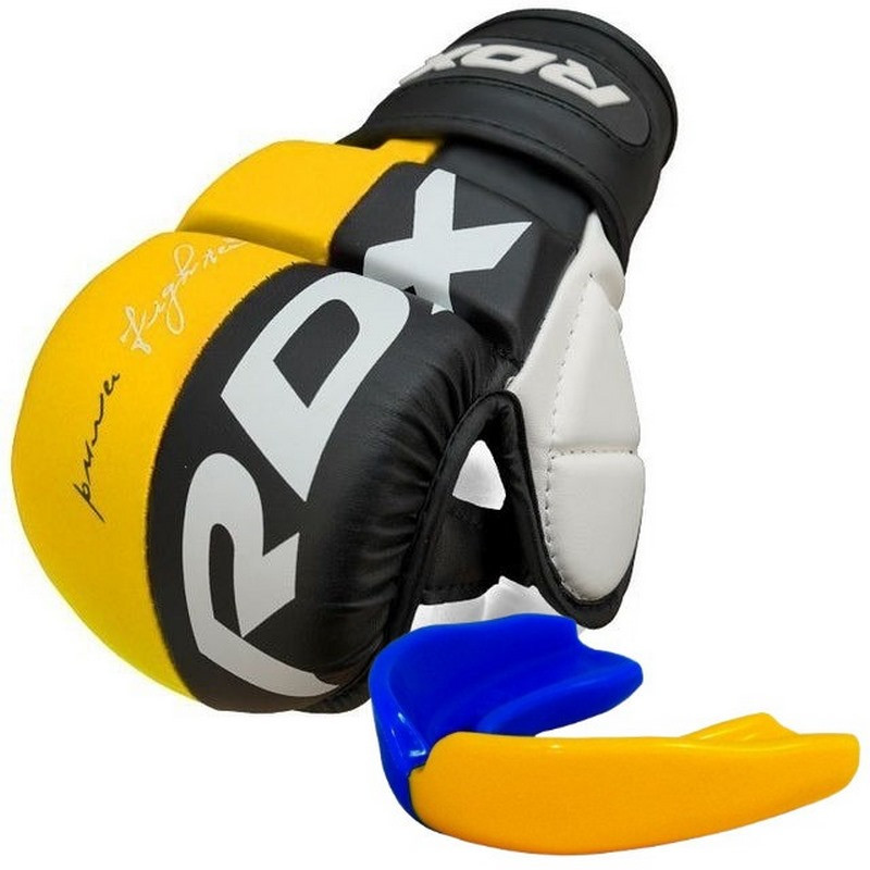 Перчатки для ММА T6 Plus Rex RDX Inc Limited GGR-T6Y-XL+ Yellow, XL (капа в комплекте)