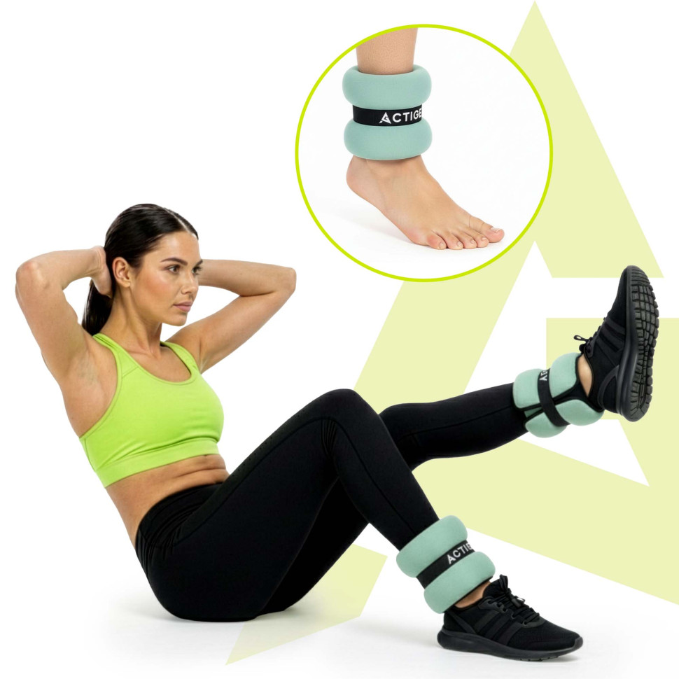 Обтяжувачі-манжети для ніг та рук Actiget ACT0129 Turquoise/Black 2x1,5 кг
