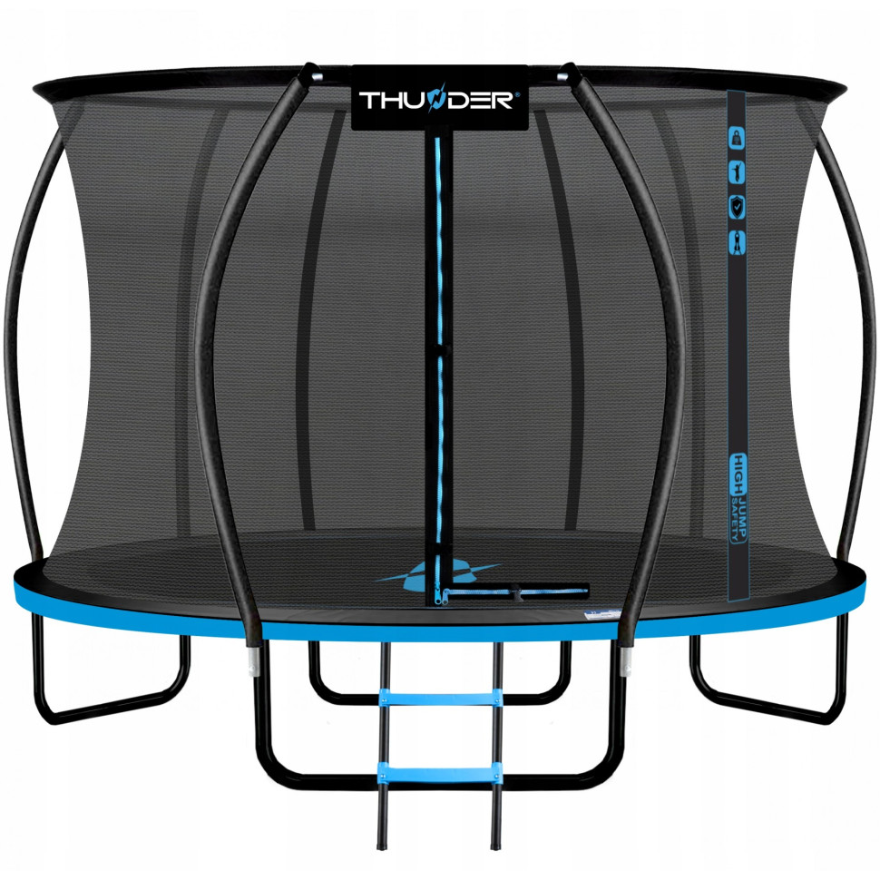 Батут із внутрішньою сіткою Thunder INSIDE-ULTRA-12FT-BLUE Black/Blue 374 см