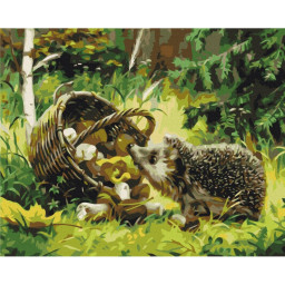 Картина за номерами "Їжачок-щасливчик" Brushme BS52269, 40x50 см 
